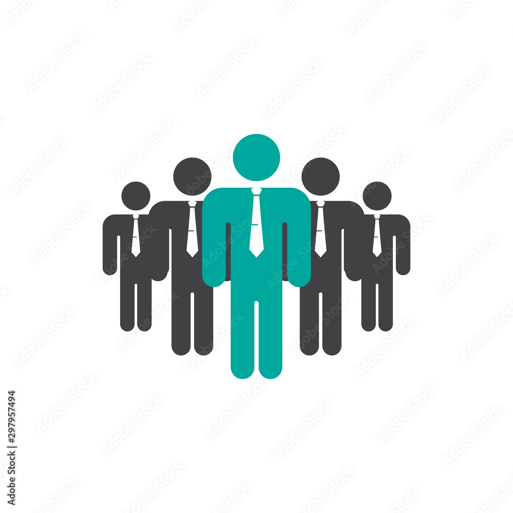 Business team leader icon design template isolated Business team leader icon design template isolated