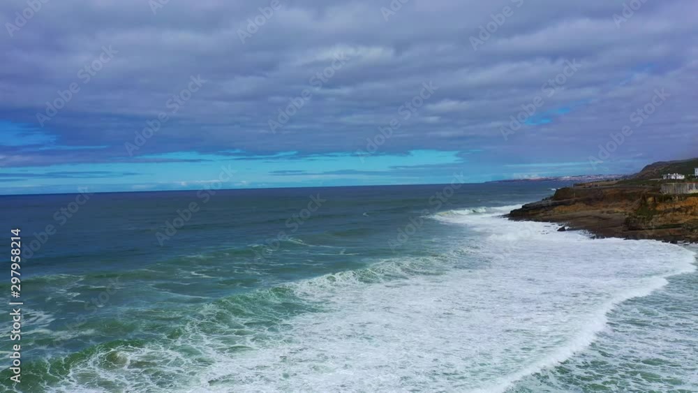 The beautiful beaches of Portugal at the Atlantic ocean - aerial drone footage The beautiful beaches of Portugal at the Atlantic ocean - aerial drone footage