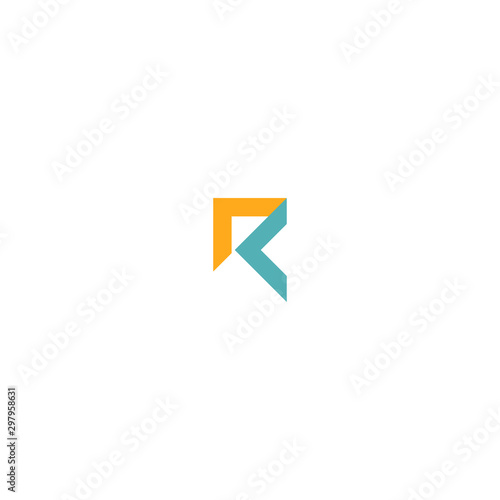 Letter R Abstract colorful Logo Icon Design Template. Overlap, initial, alphabet Vector Illustration