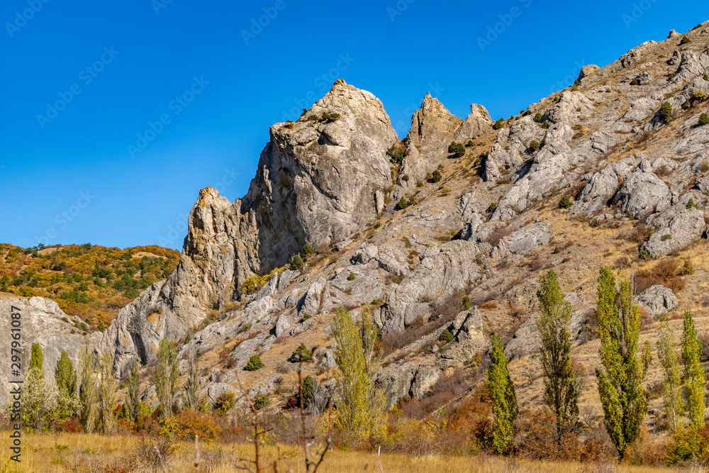 Russia. Crimean mountains, roks.