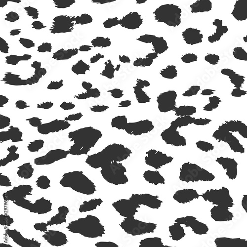 Jaguar Leopard animal safari skin leather texture. Vector illustration isolated on white background.