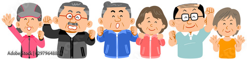 スポーツウェアを着た元気なシニア