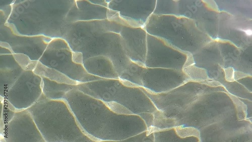 The sun playing at the bottom of the sea.