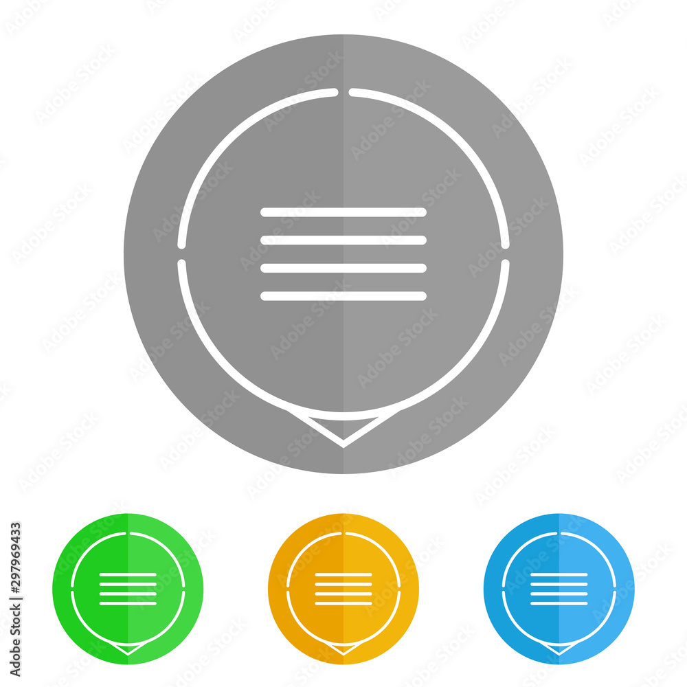 Text message icons. Messenger buttons. Vector. Text message icons. Messenger buttons. Vector.