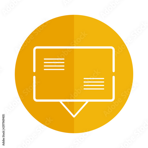 Text messaging icon. Message bubble. Vector.