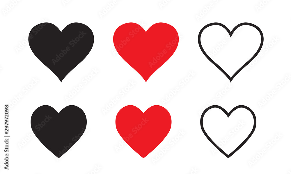 Heart icon. Hearts logo collection for your design