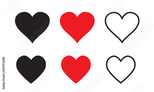 Heart icon. Hearts logo collection for your design