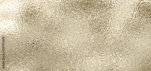 Golden color rippled background. Matte glass 3d rendering