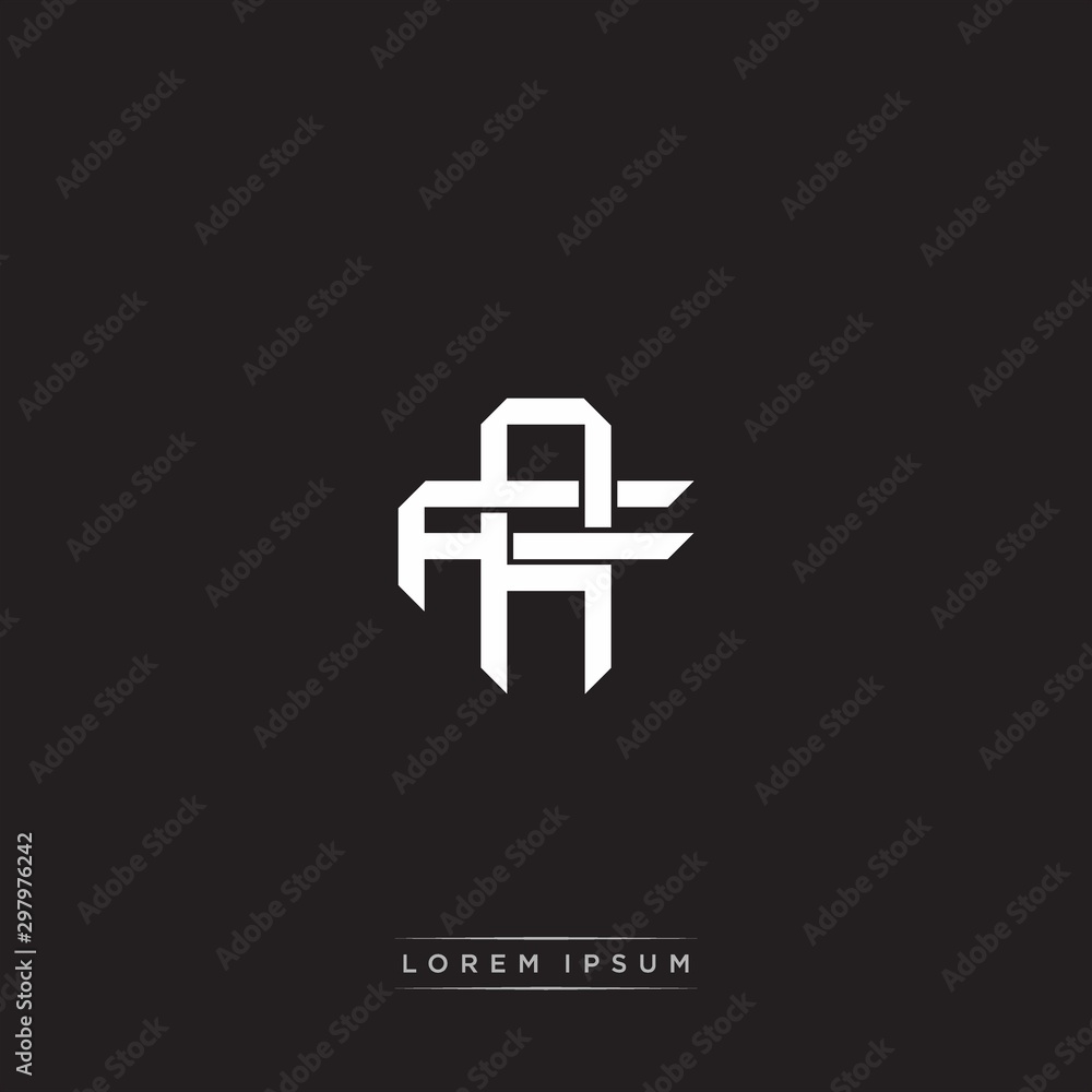 AF Initial letter overlapping interlock logo monogram line art style AF Initial letter overlapping interlock logo monogram line art style