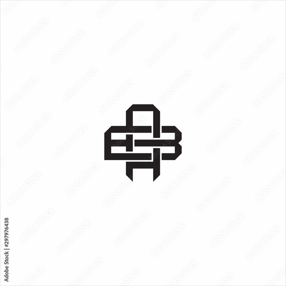 AB Initial letter overlapping interlock logo monogram line art style AB Initial letter overlapping interlock logo monogram line art style