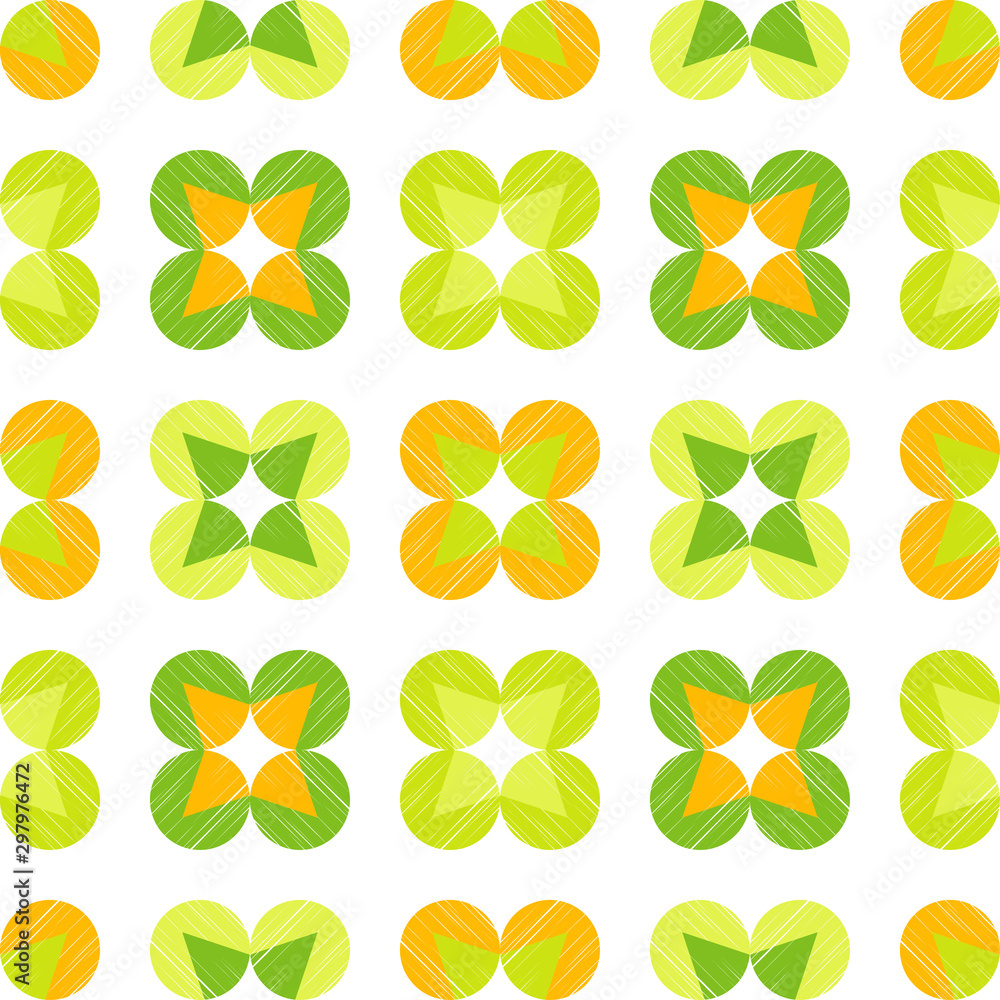 Polka dots seamless pattern. Mosaic of ethnic figures. Patterned texture. Geometric background. Vector illustration for web design or print. Polka dots seamless pattern. Mosaic of ethnic figures. Patterned texture. Geometric background. Vector illustration for web design or print.