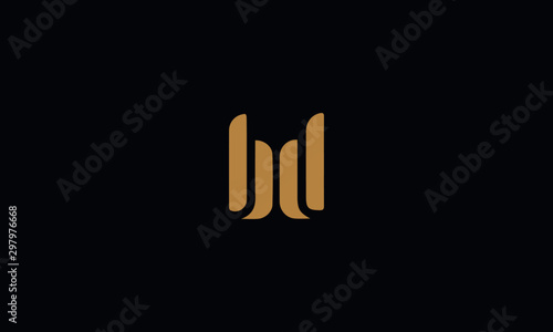 BD logo design template vector illustration minimal design
