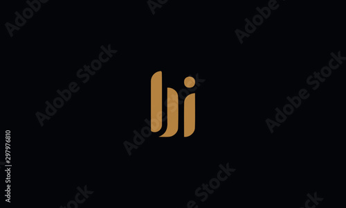 BI logo design template vector illustration minimal design