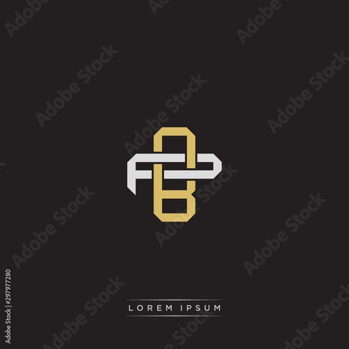 BP Initial letter overlapping interlock logo monogram line art style