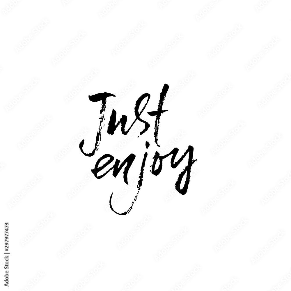 Just do it lettering handwritten sign hand drawn Vector Image