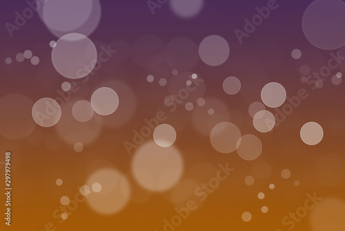 orange and purple, violet, white bokeh abstract background.