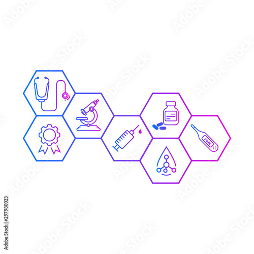 Medical icons set. Vector illustration.