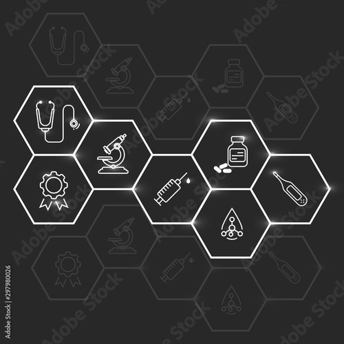 Medical icons set. Vector illustration.