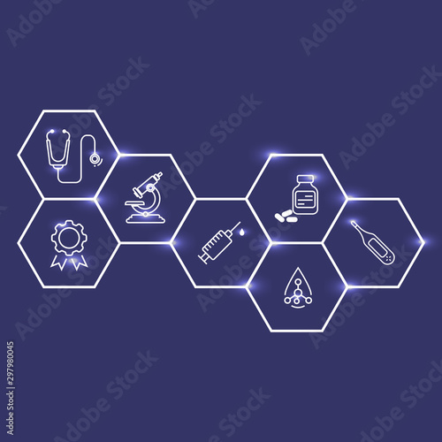 Medical icons set. Vector illustration.