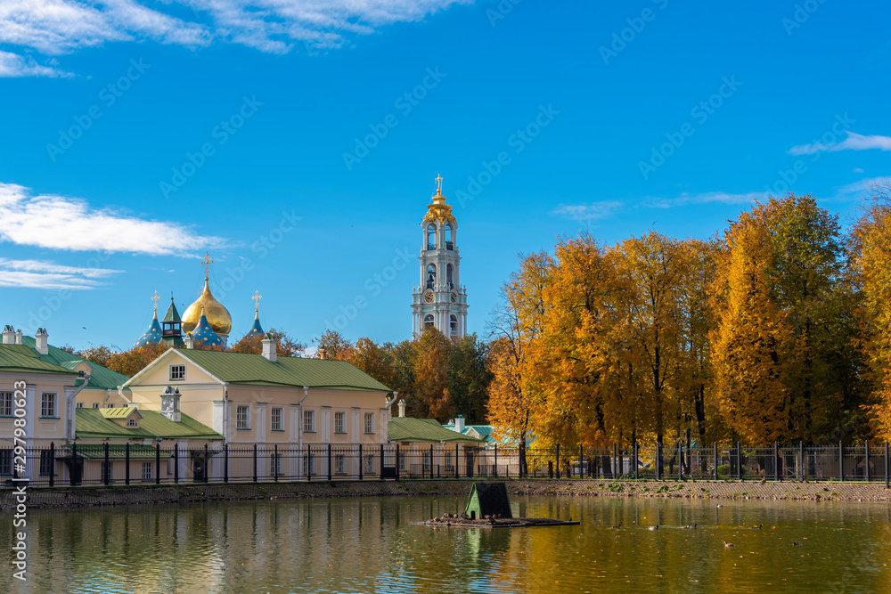 The Holy Trinity Sergius Lavra in the ancient Russian city of Sergiev Posad, Moscow Region