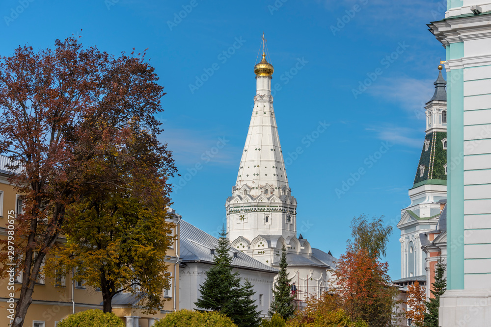 Fototapeta premium The Holy Trinity Sergius Lavra in the ancient Russian city of Sergiev Posad, Moscow Region