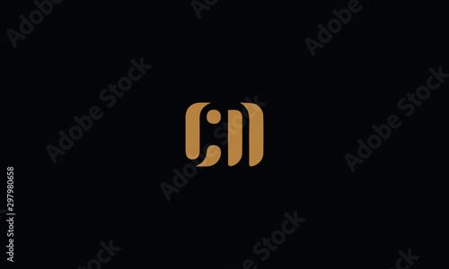 CN logo design template vector illustration minimal design