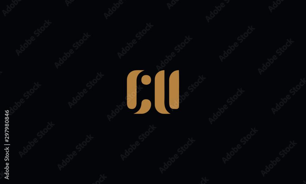 CU logo design template vector illustration minimal design CU logo design template vector illustration minimal design