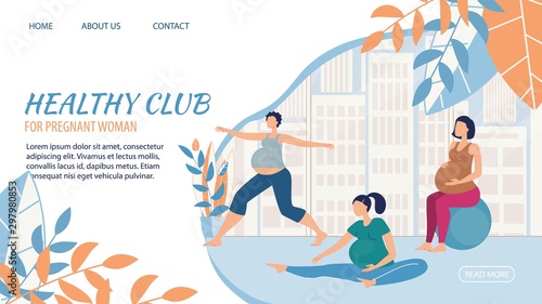 Healthy Club for Pregnant Women Vector Website