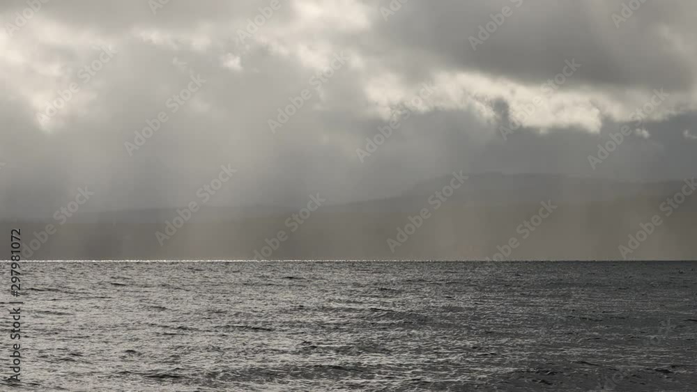 Stormy Skies and Rain at Lake Tahoe in Slow Motion with Shallow Depth of Field. Stormy Skies and Rain at Lake Tahoe in Slow Motion with Shallow Depth of Field.