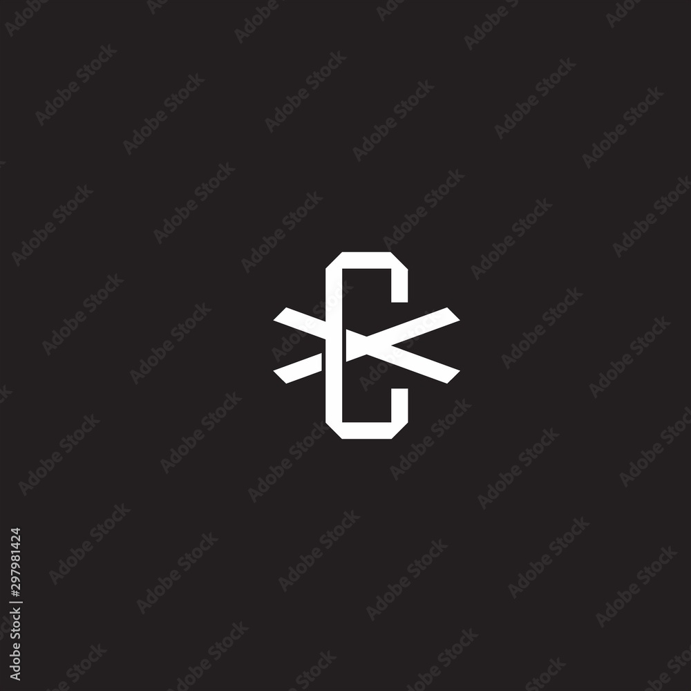 CX Initial letter overlapping interlock logo monogram line art style CX Initial letter overlapping interlock logo monogram line art style