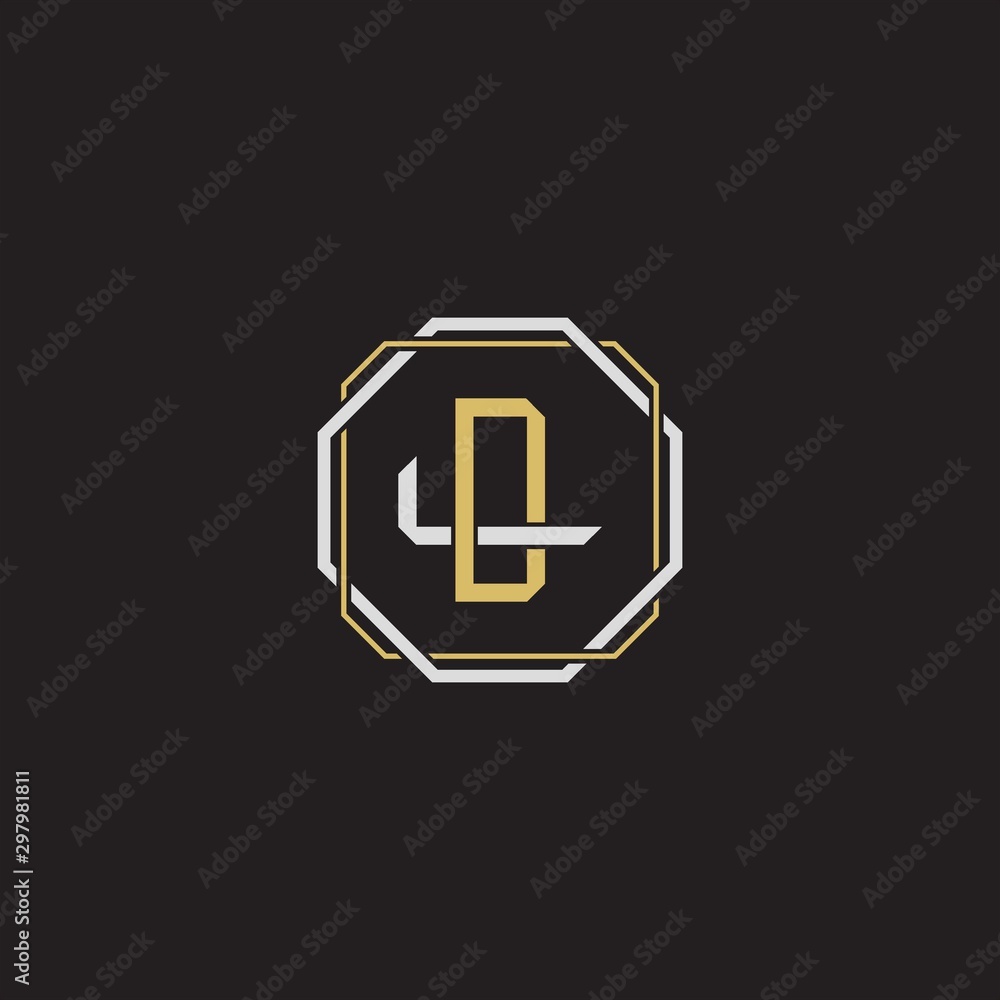 DL Initial letter overlapping interlock logo monogram line art style DL Initial letter overlapping interlock logo monogram line art style