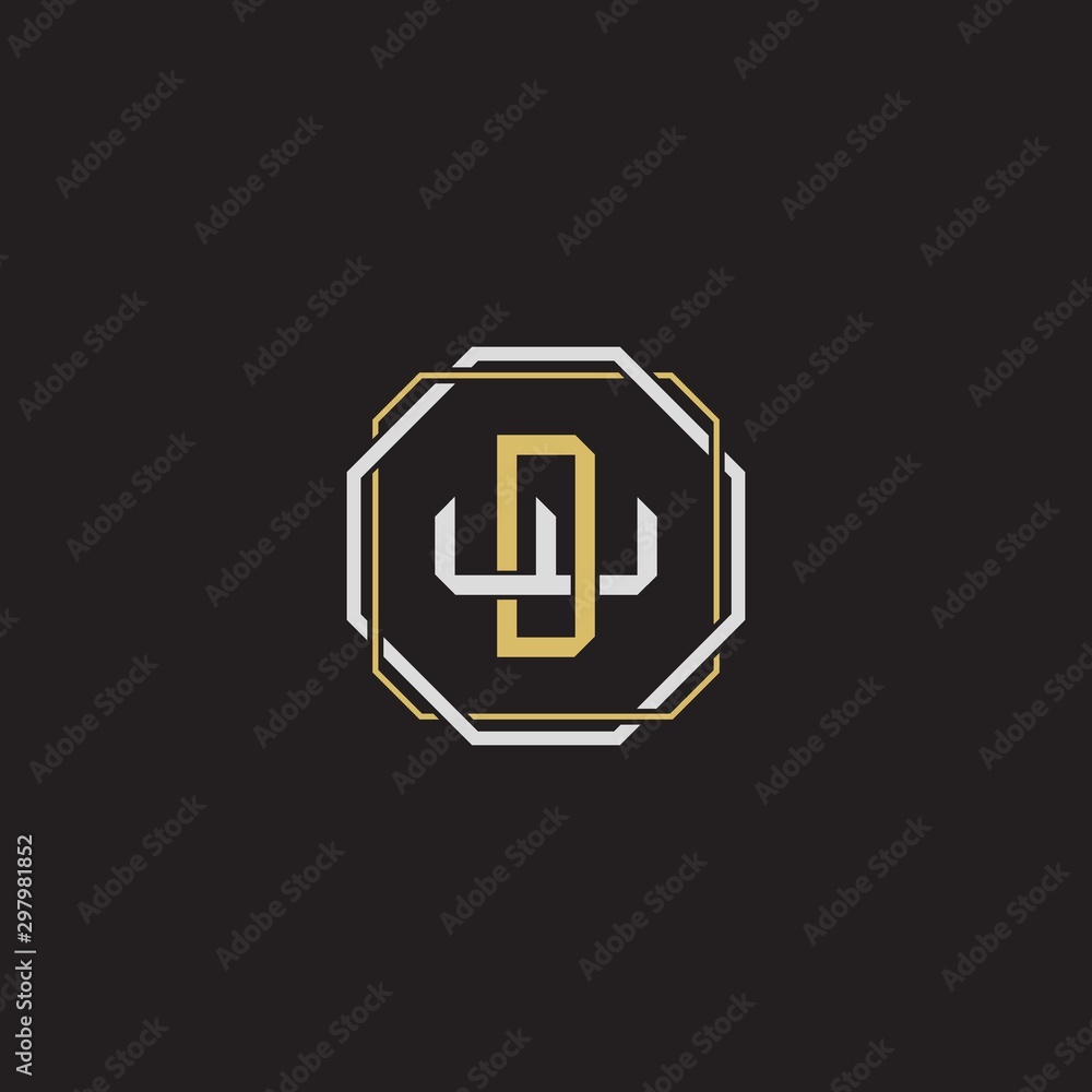 DW Initial letter overlapping interlock logo monogram line art style DW Initial letter overlapping interlock logo monogram line art style