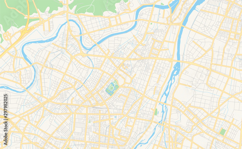 Printable street map of Takaoka  Japan