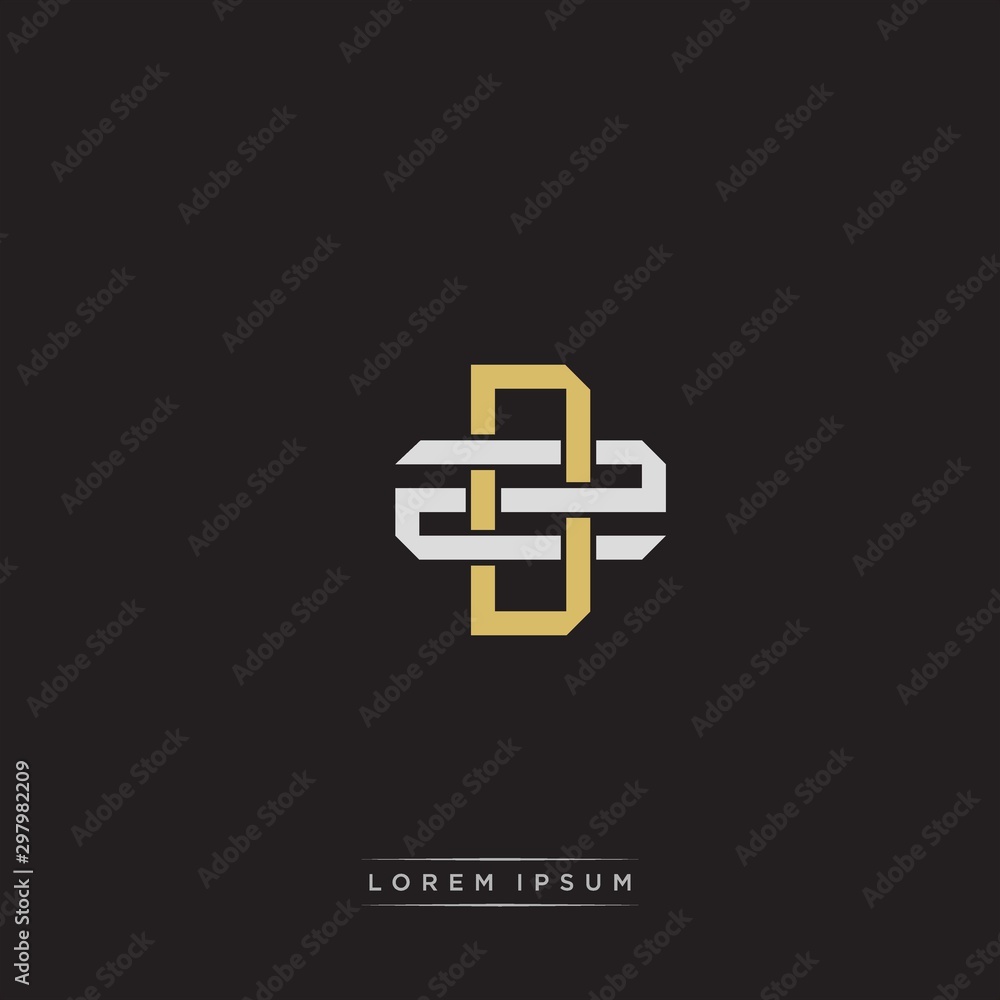 DZ Initial letter overlapping interlock logo monogram line art style DZ Initial letter overlapping interlock logo monogram line art style