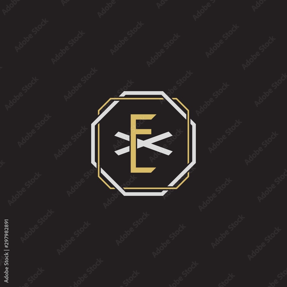 EX Initial letter overlapping interlock logo monogram line art style EX Initial letter overlapping interlock logo monogram line art style