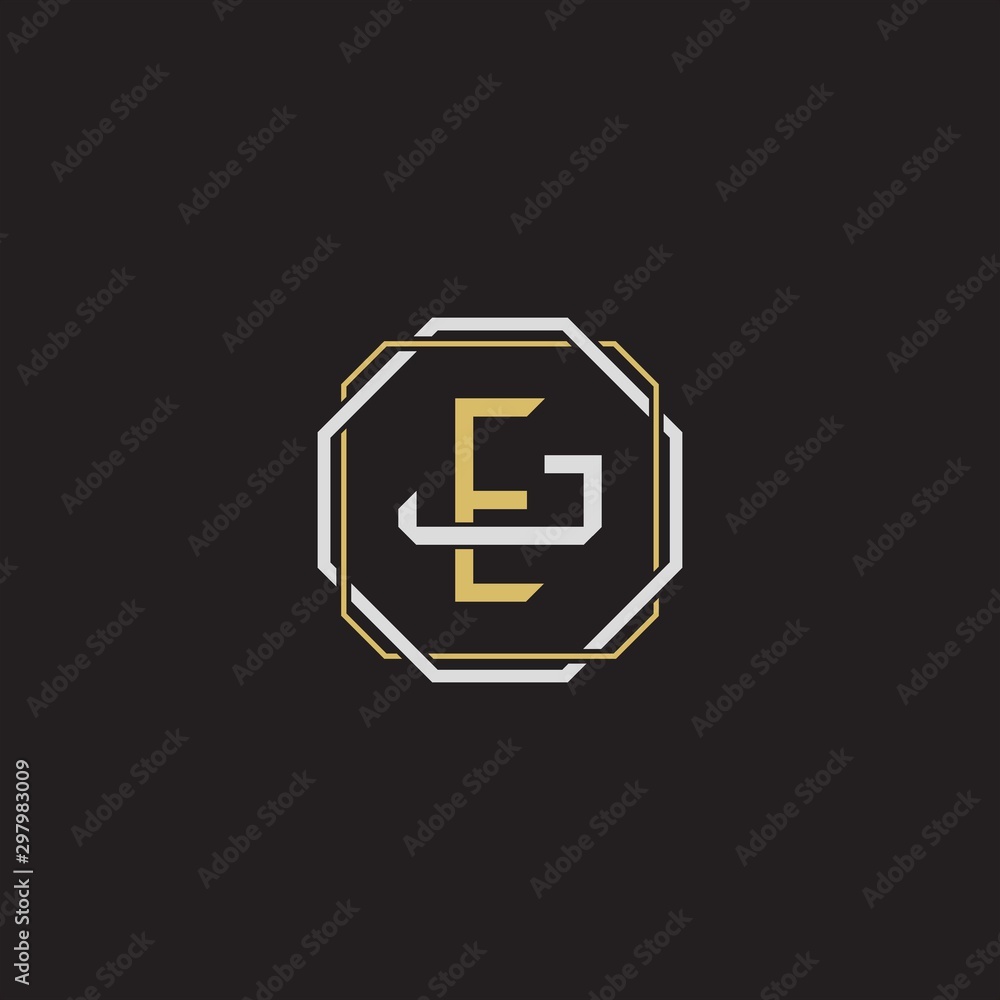 EJ Initial letter overlapping interlock logo monogram line art style EJ Initial letter overlapping interlock logo monogram line art style
