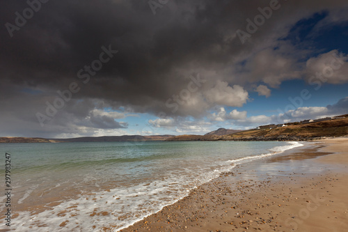 Upcoming tide at Melness beach photo