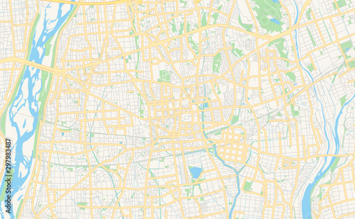 Printable street map of Iwata  Japan