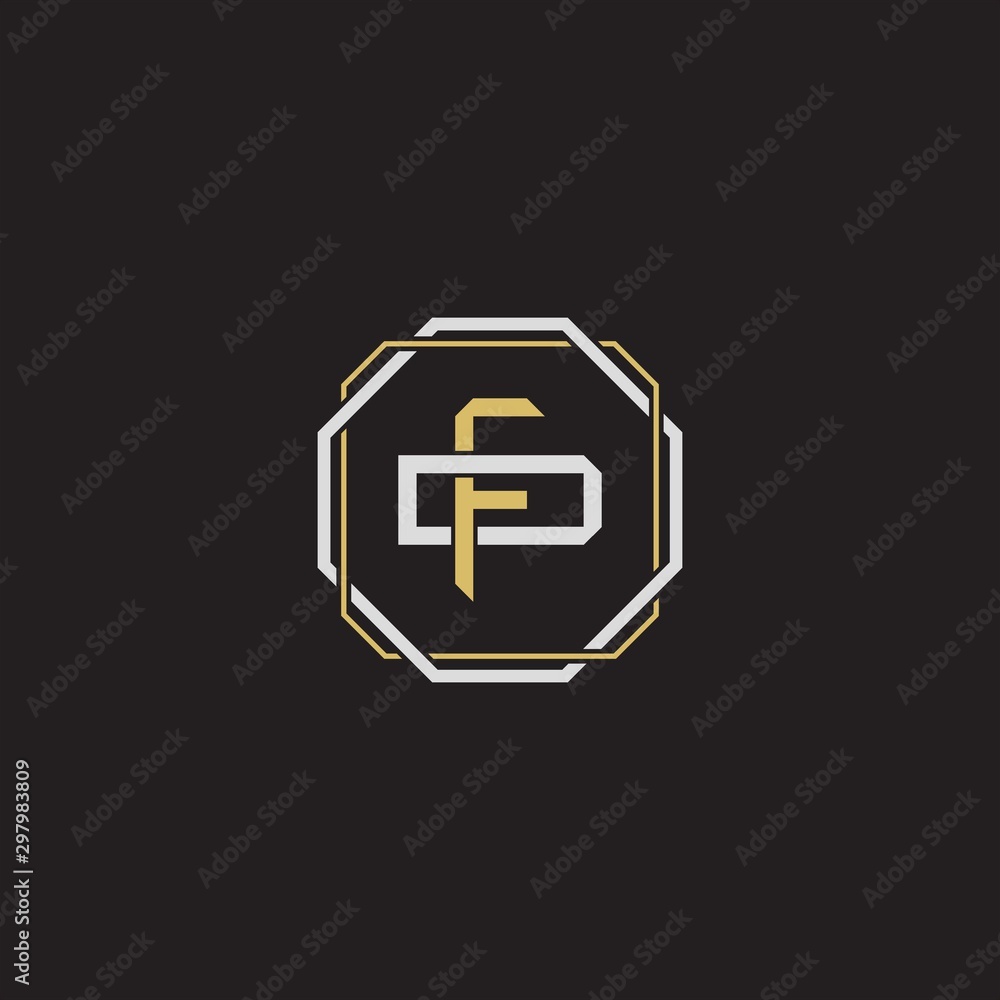 FD Initial letter overlapping interlock logo monogram line art style FD Initial letter overlapping interlock logo monogram line art style