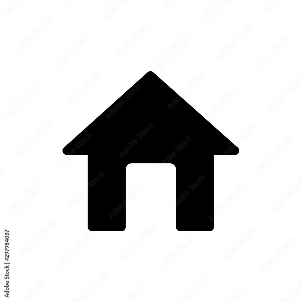 Vector home icon. symbol of house or building with trendy flat