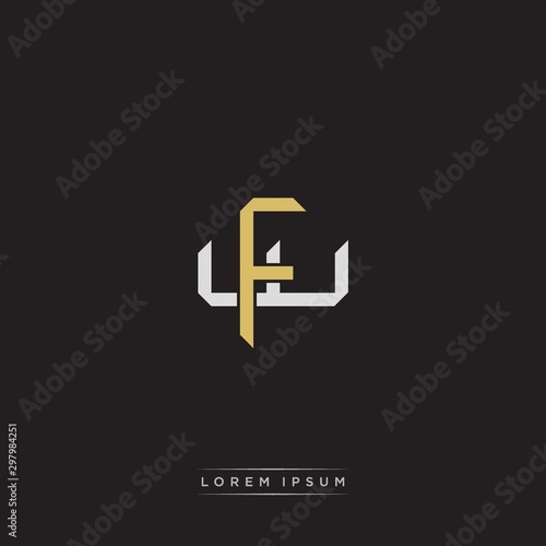 FW Initial letter overlapping interlock logo monogram line art style