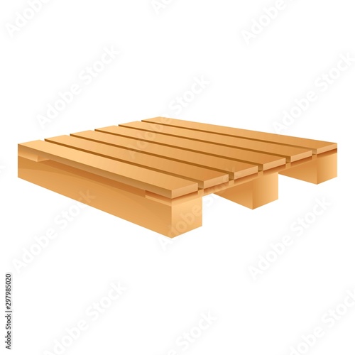 Logistic pallet icon. Cartoon of logistic pallet vector icon for web design isolated on white background