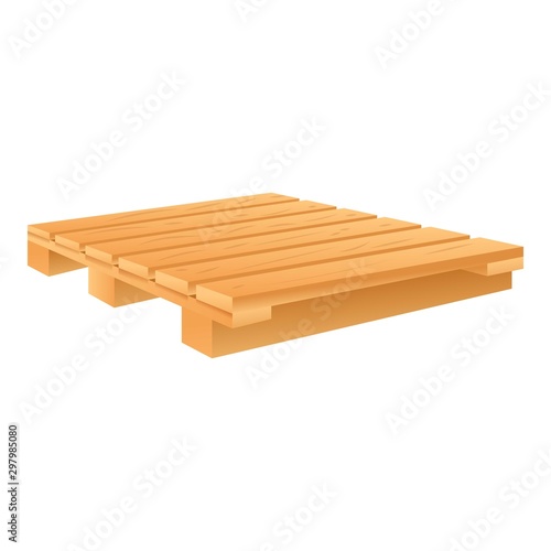 Factory pallet icon. Cartoon of factory pallet vector icon for web design isolated on white background
