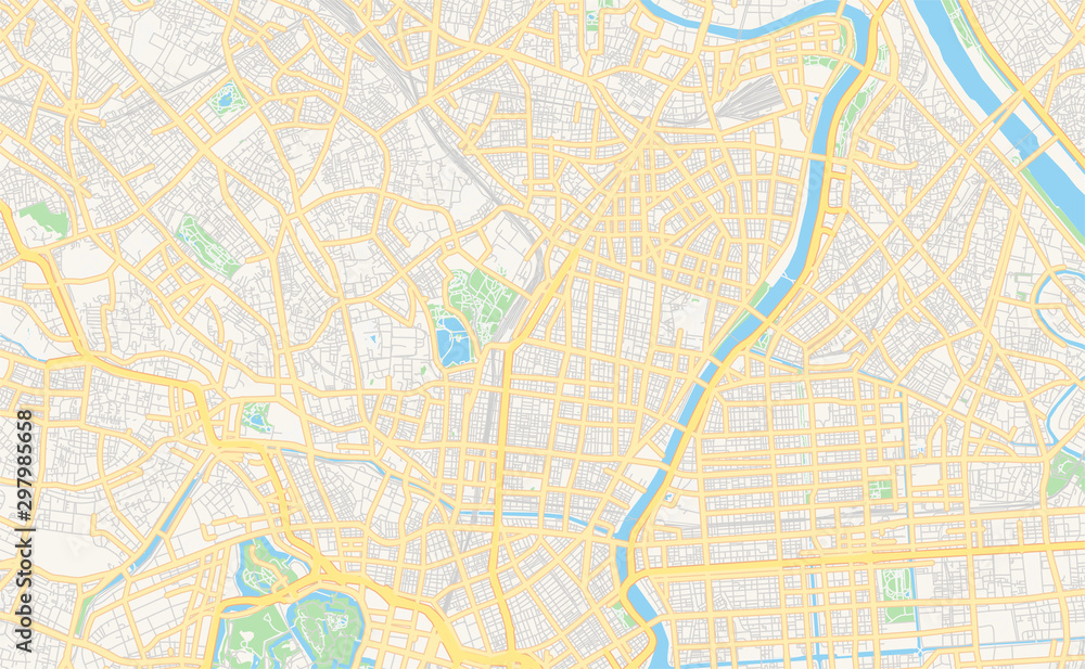 Printable street map of Taito, Japan