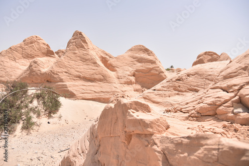 Sand dunes in Sahara desert, Tunisia.