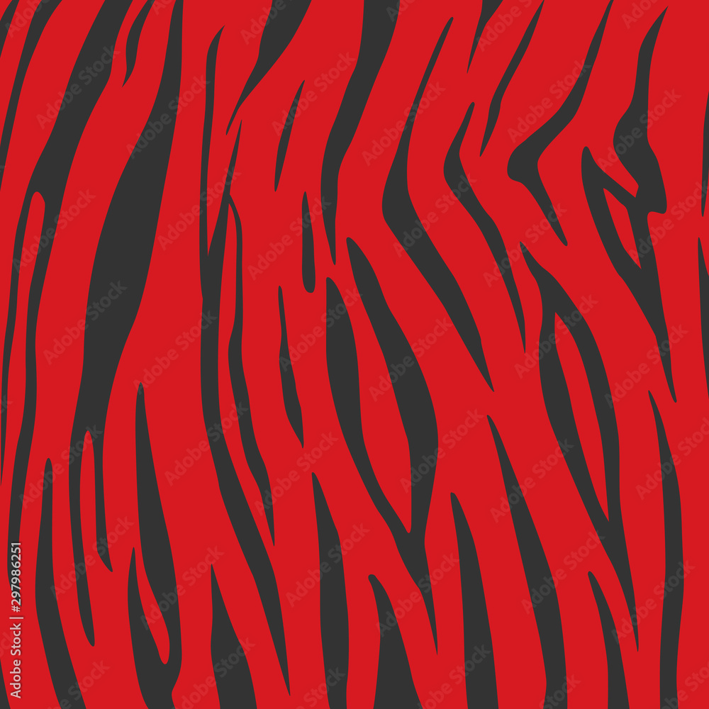 Animal print, zebra skin texture, animal wildlife background, tribal ornament, Vector illustration isolated on red background. Animal print, zebra skin texture, animal wildlife background, tribal ornament, Vector illustration isolated on red background.
