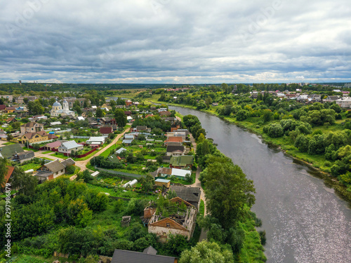 Aerial view of the Torzhok  Tver oblast  Russia.