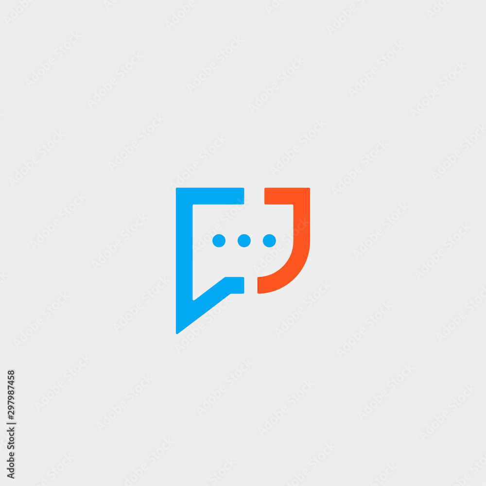 Letter J Chat Logo Template Vector Design Letter J Chat Logo Template Vector Design