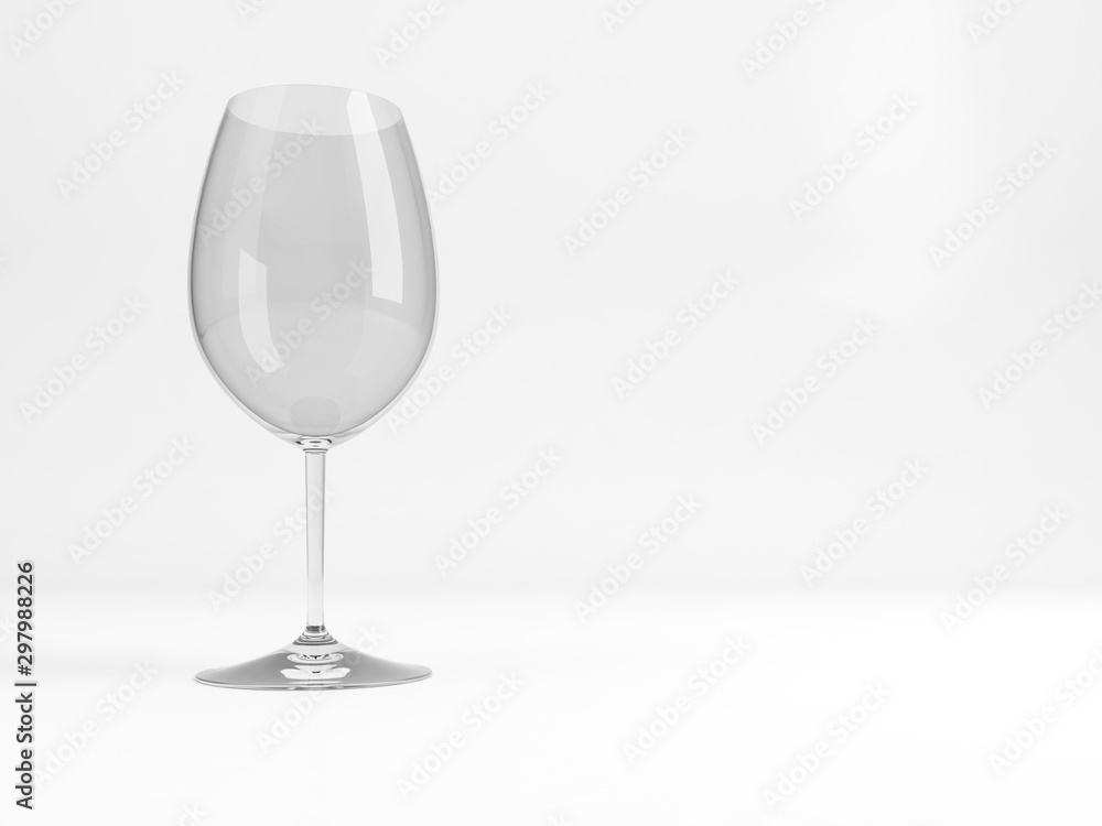 Empty standard large Bordeaux red wine glass Empty standard large Bordeaux red wine glass