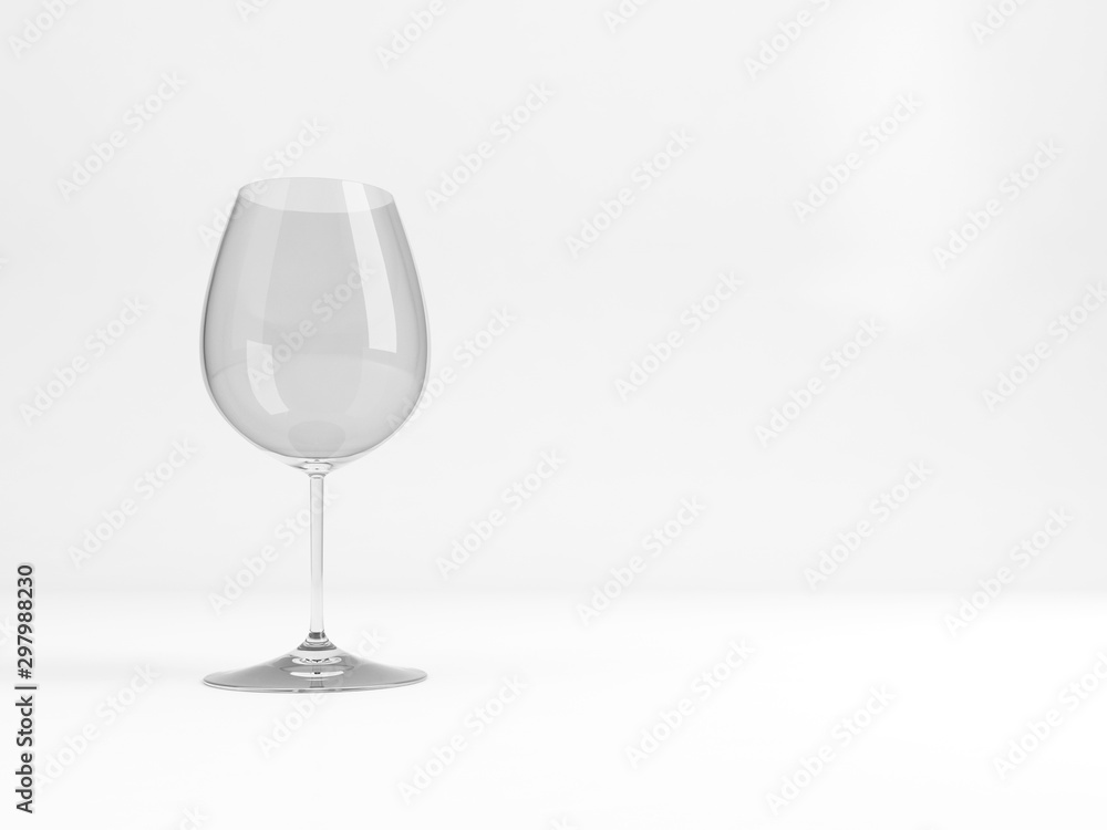 Empty standard Pinot Noir red wine glass Empty standard Pinot Noir red wine glass